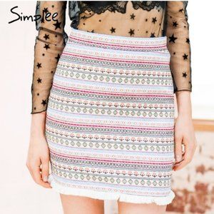 Boho Mini Skirt